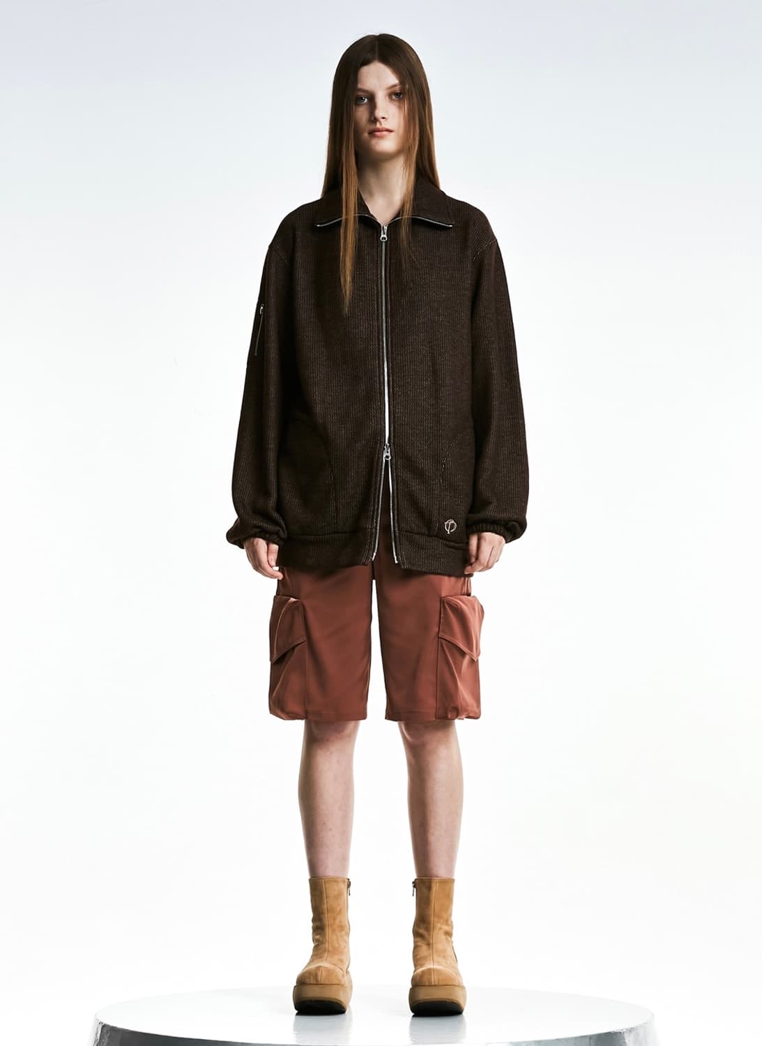 더오픈프로덕트(OPEN YY)세틴 카고 쇼츠_Brown 상품이미지1