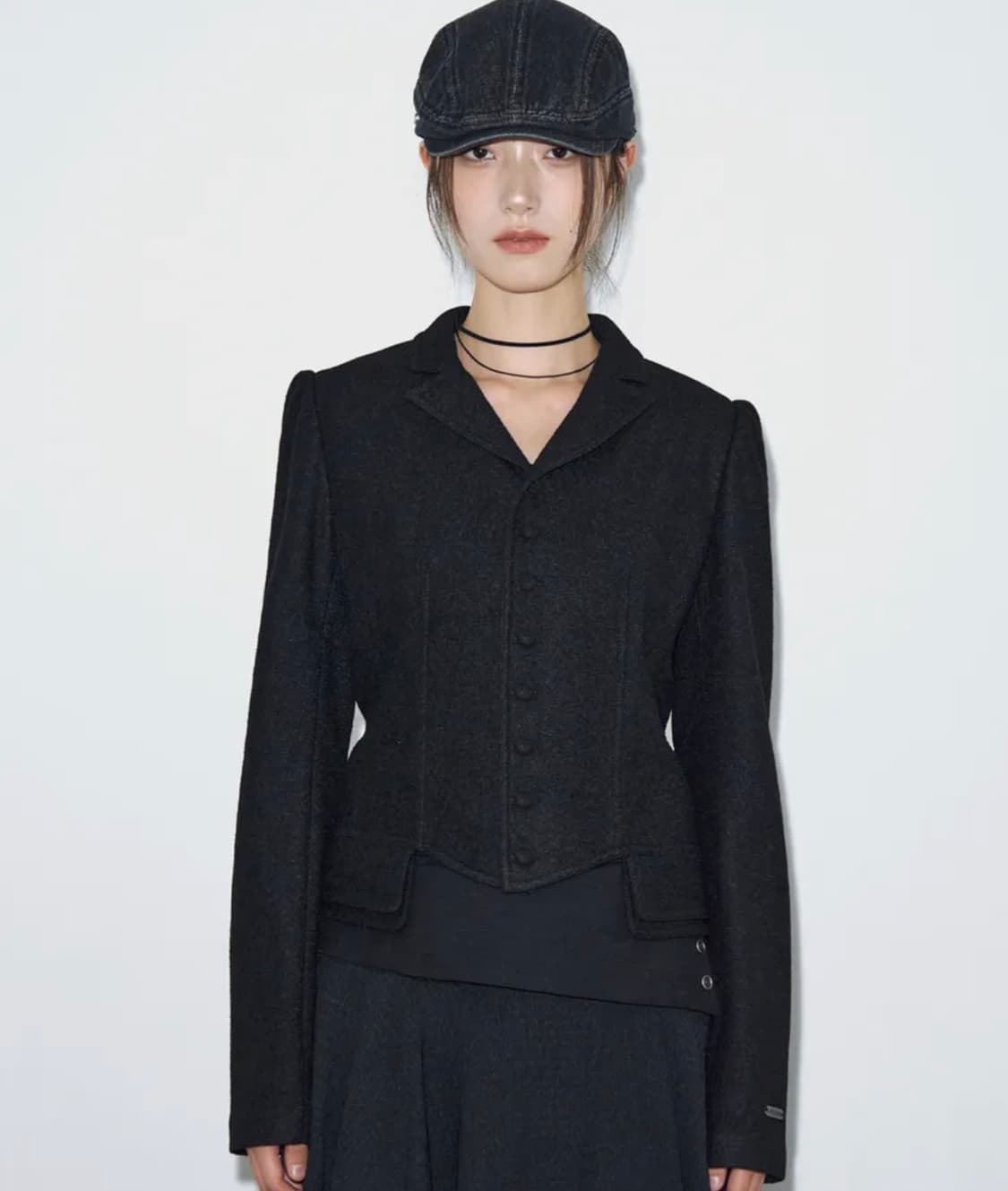 헬레네파리스 울 피티드 승마 재킷 블랙 상품이미지1