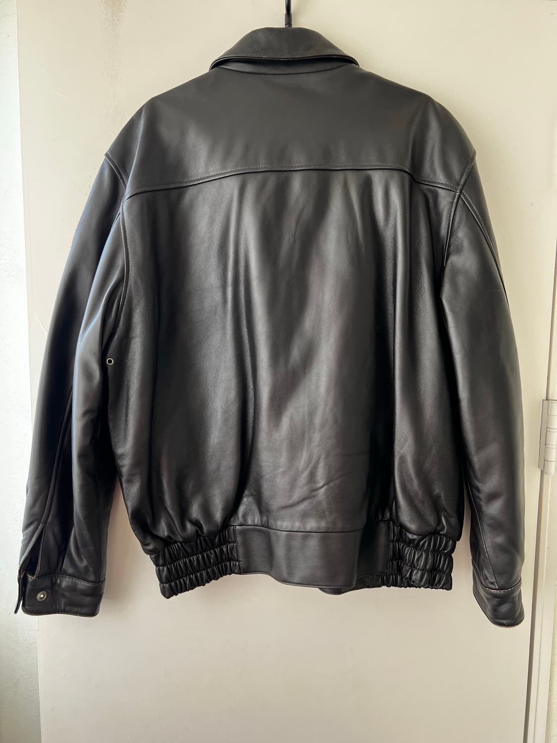 vintage Bomber Leather Jacket 상품이미지2