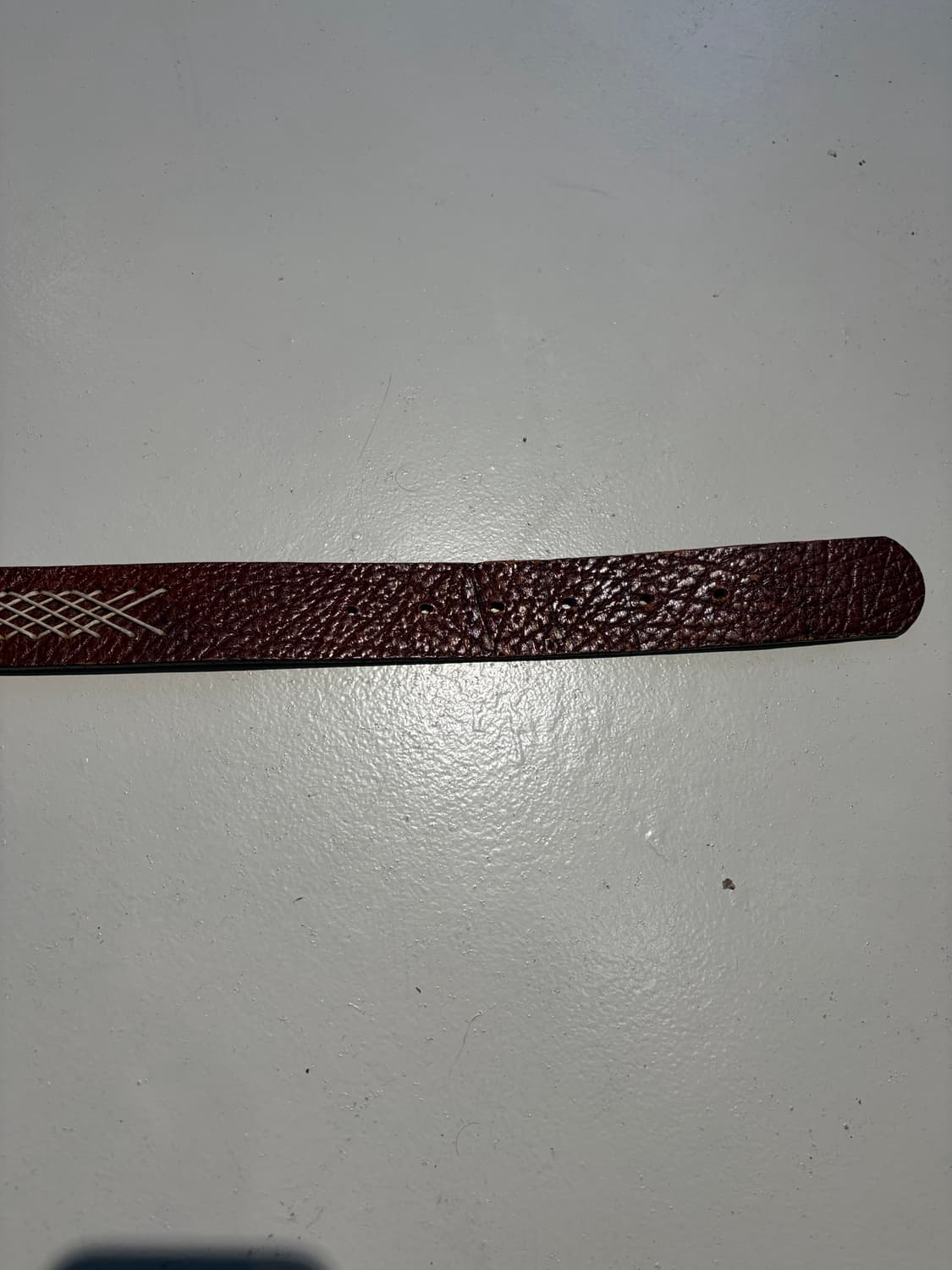 웨스턴 핸드스티치 크로스 패턴 벨트 상품이미지4