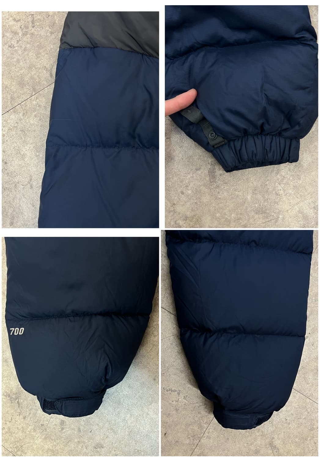 노스페이스 눕시 700 다운 패딩 네이비 S #csz1760 상품이미지7