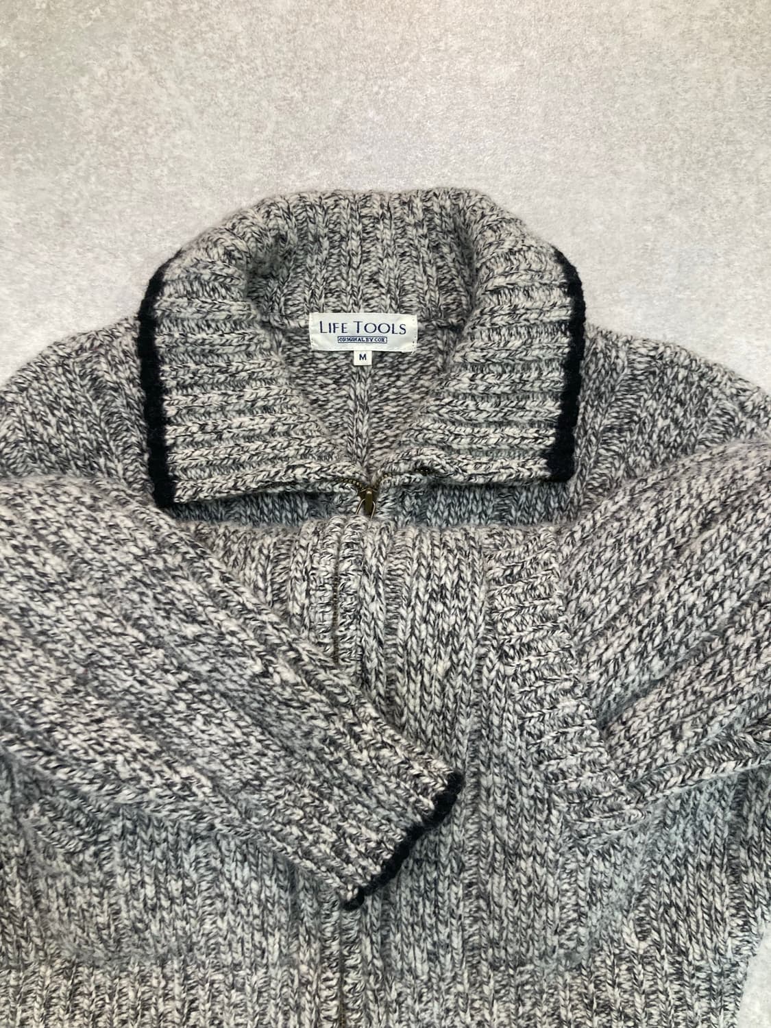 (M) LIFE TOOLS 헤비울 니트집업 상품이미지3