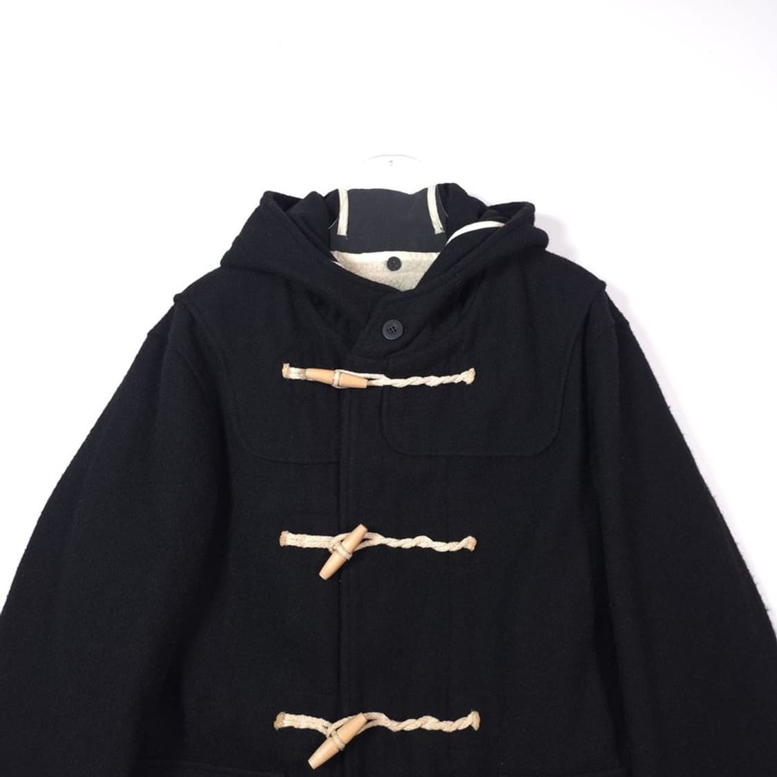 비바스튜디오 헤비 울 보아털 안감 더플코트 블랙 L 상품이미지3