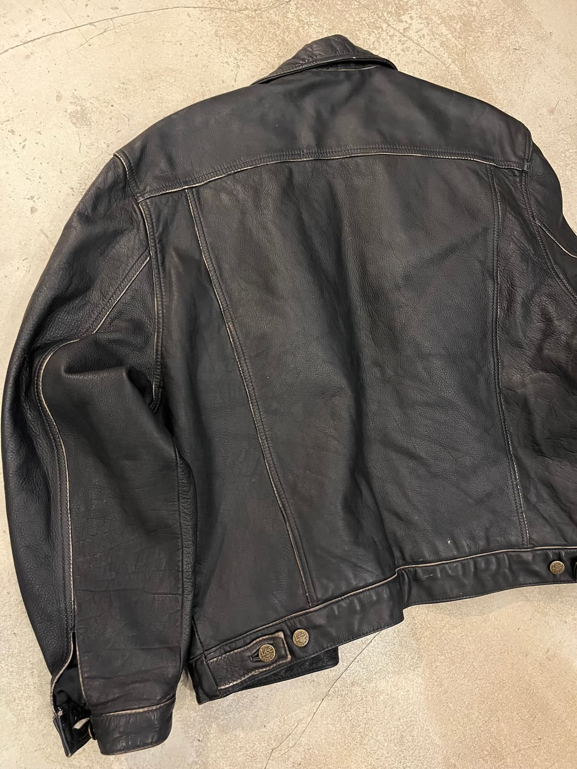Vtg 90s Lee 레더 트러커 상품이미지4