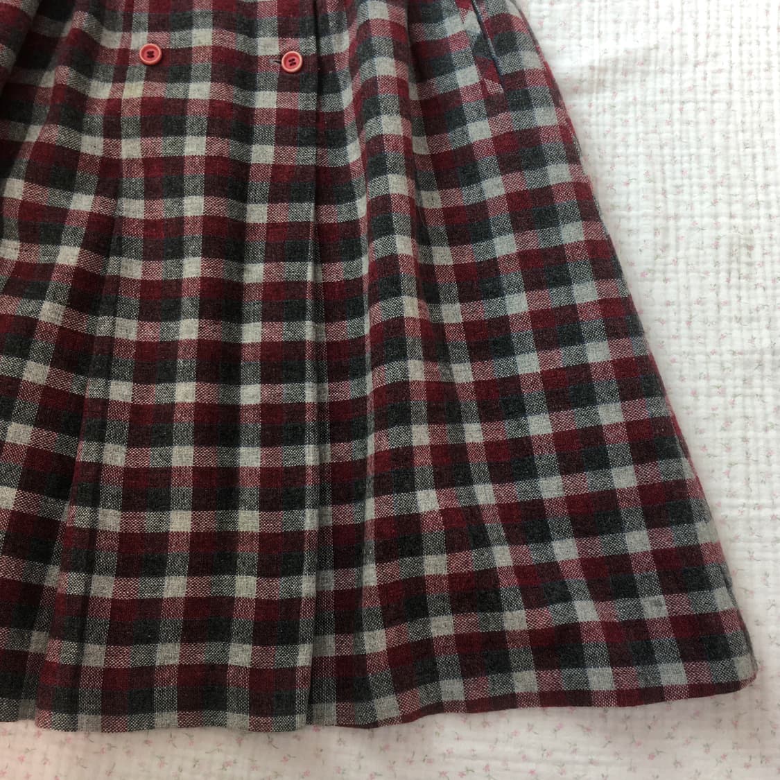 JPN/ 빈티지미디스커트 미디체크스커트 모리걸체크스커트  상품이미지7
