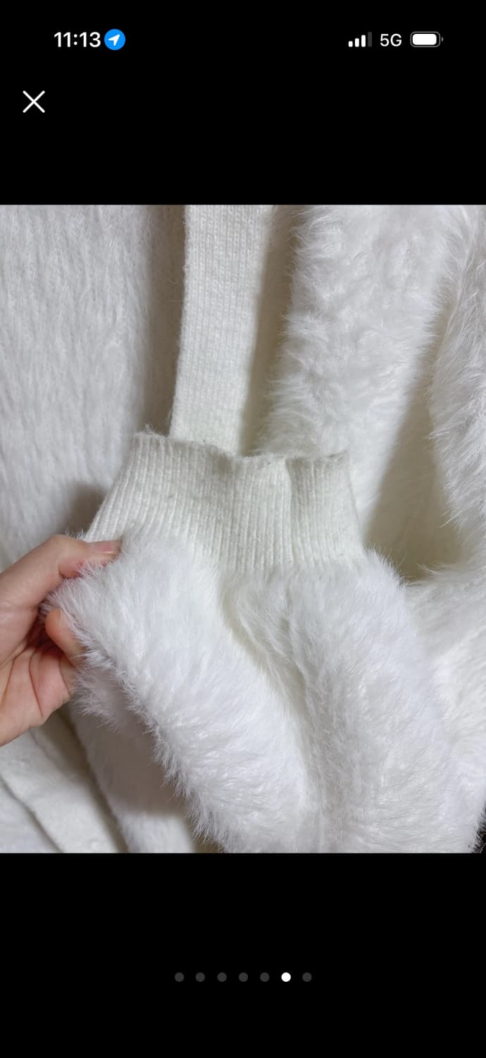 어깨패드 앙고라 가디건자켓 상품이미지6