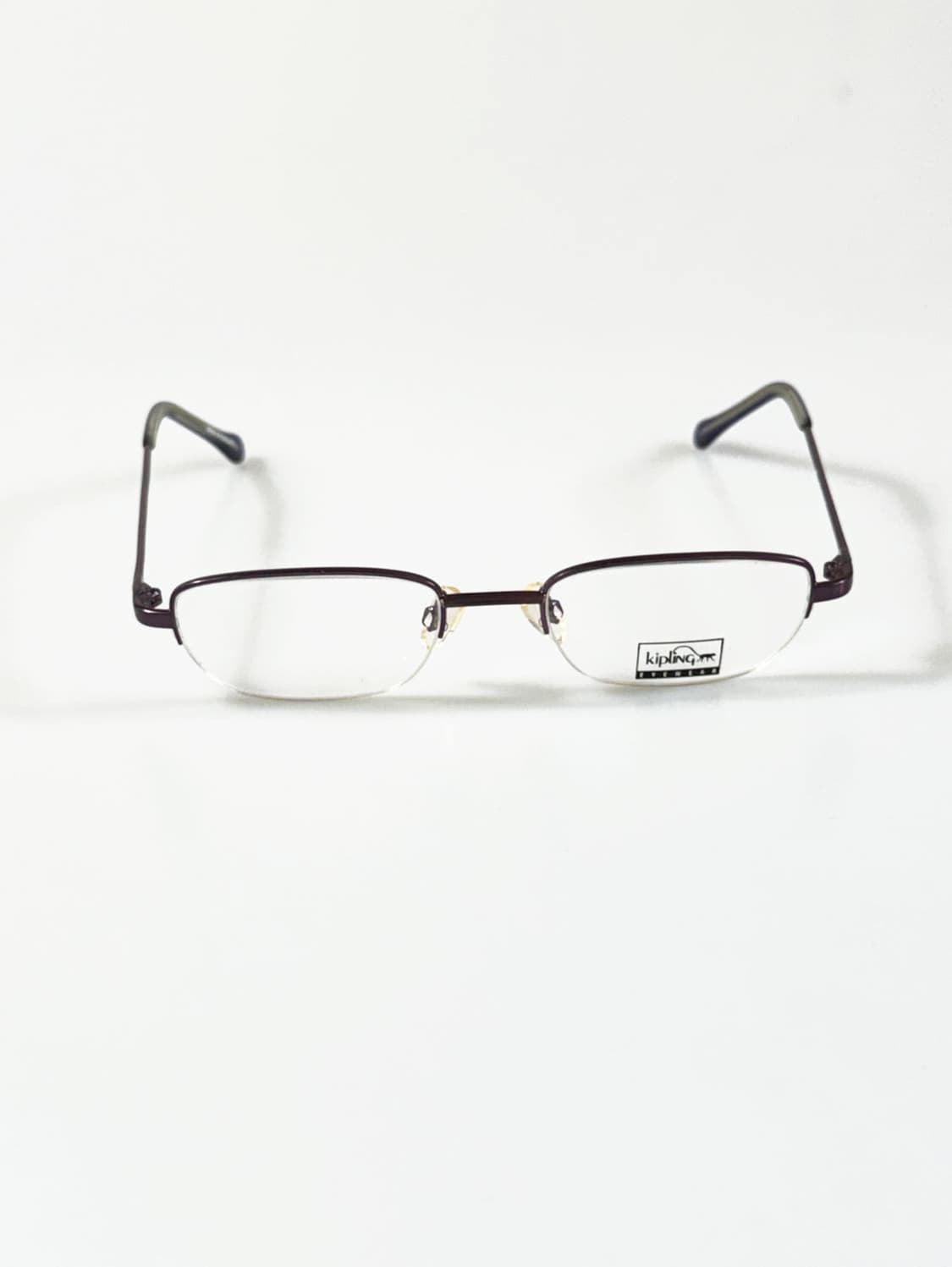 90s KIPLING 퍼플 스퀘어 메탈 반무테 빈티지 안경 상품이미지2
