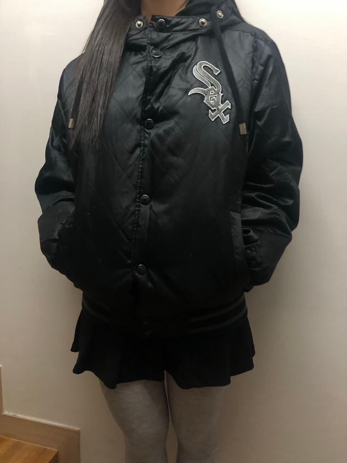 빈티지 mlb 블랙 펑크 스타디움 자켓 상품이미지3