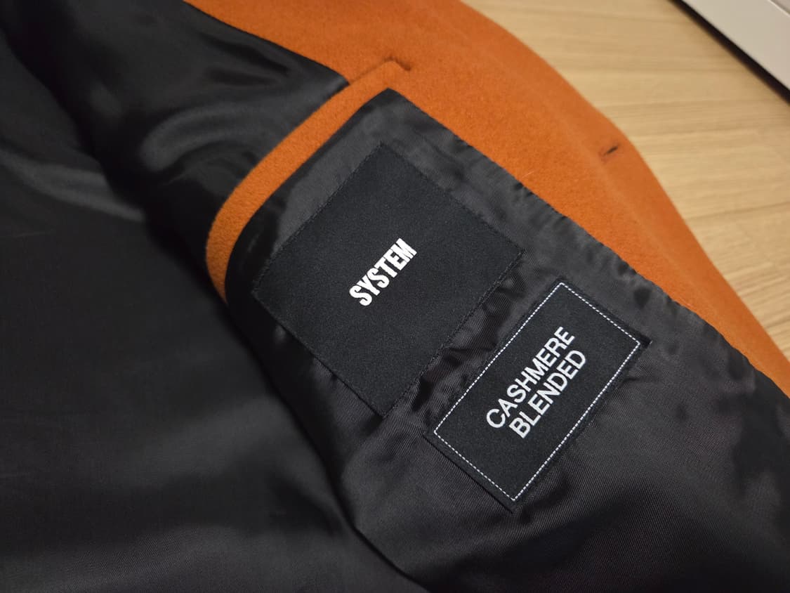 시스템 옴므 오렌지 세미 오버  싱글 코트 상품이미지5