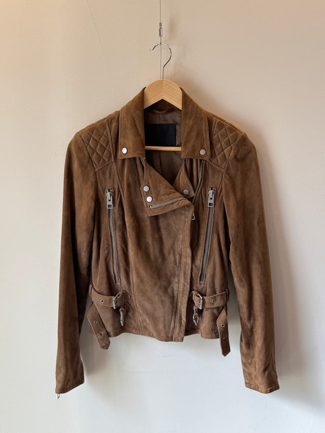 올세인츠 스웨이드 라이더 자켓(O48) 상품이미지1