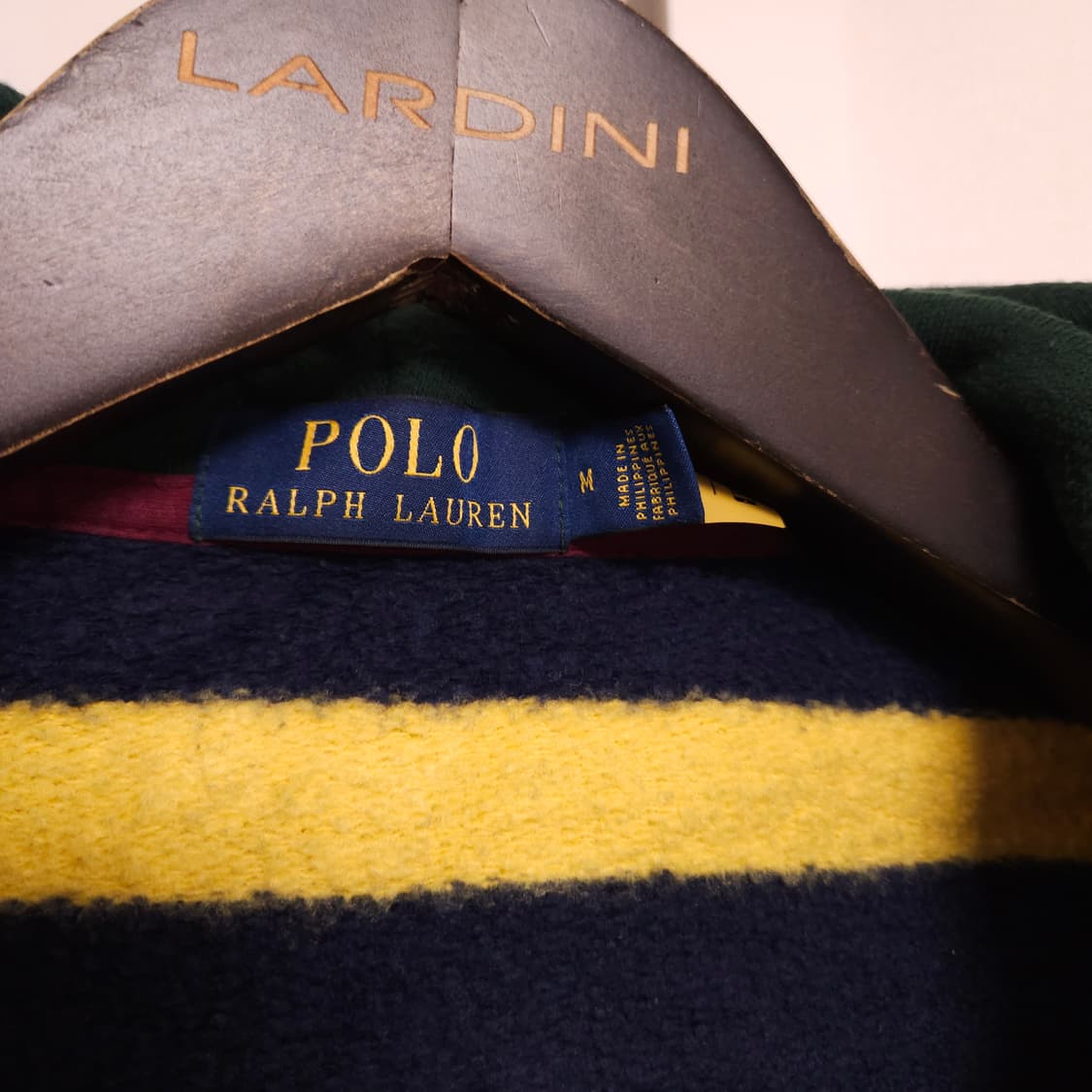 [M] 폴로 크레스트 패치워크 플리스 기모 후드집업 상품이미지4