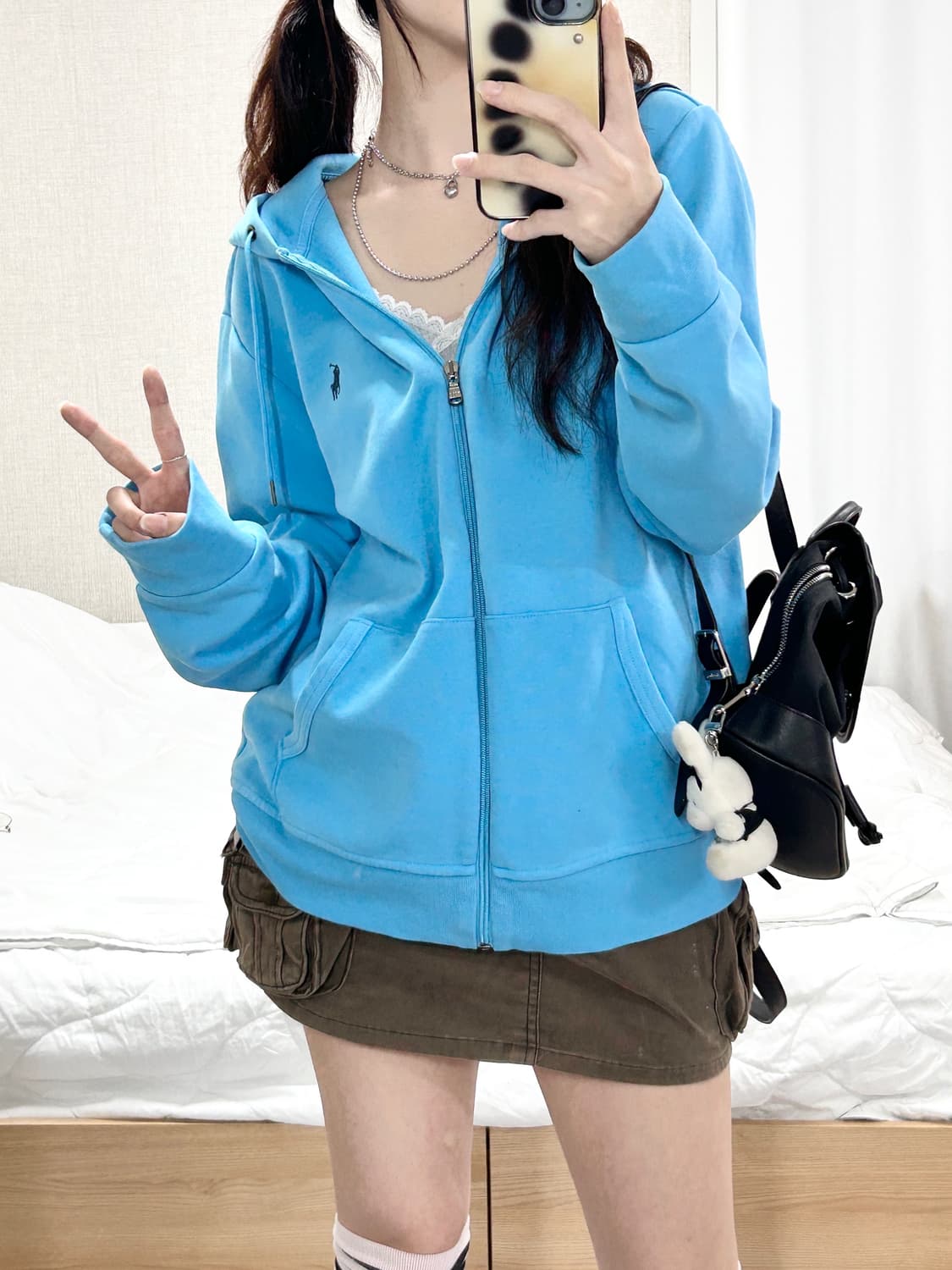 폴로 신형 스카이블루 후드집업 상품이미지5