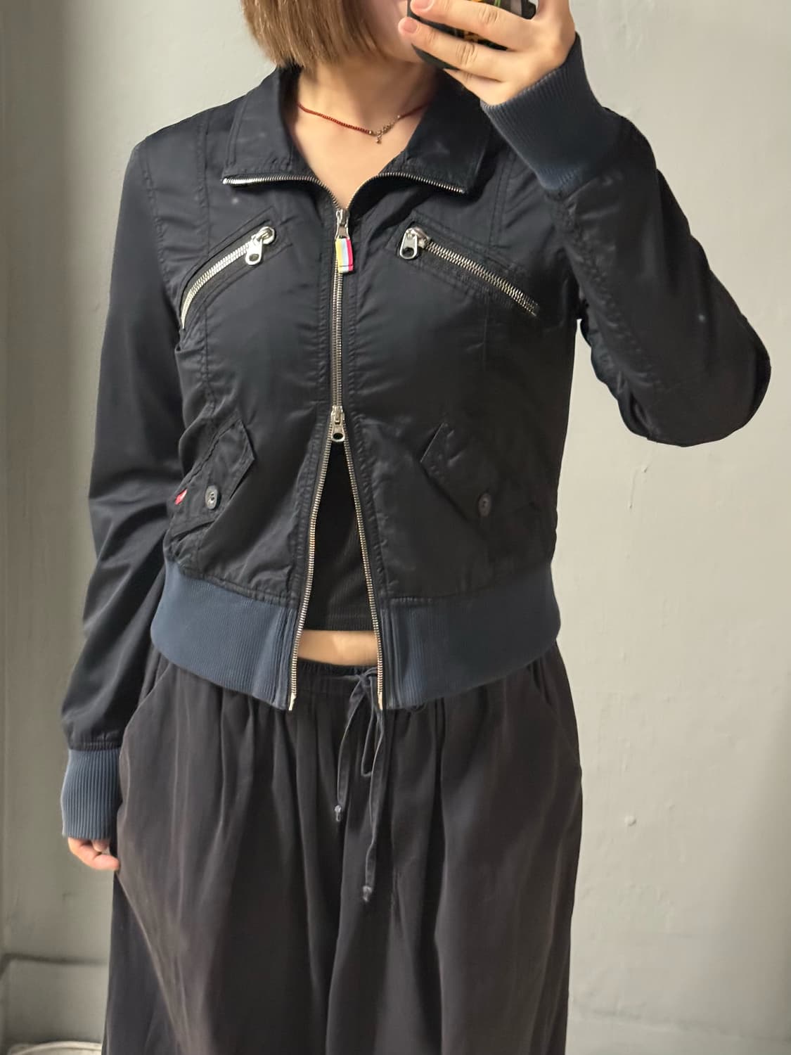 zipper pocket detail high-neck jk 상품이미지2