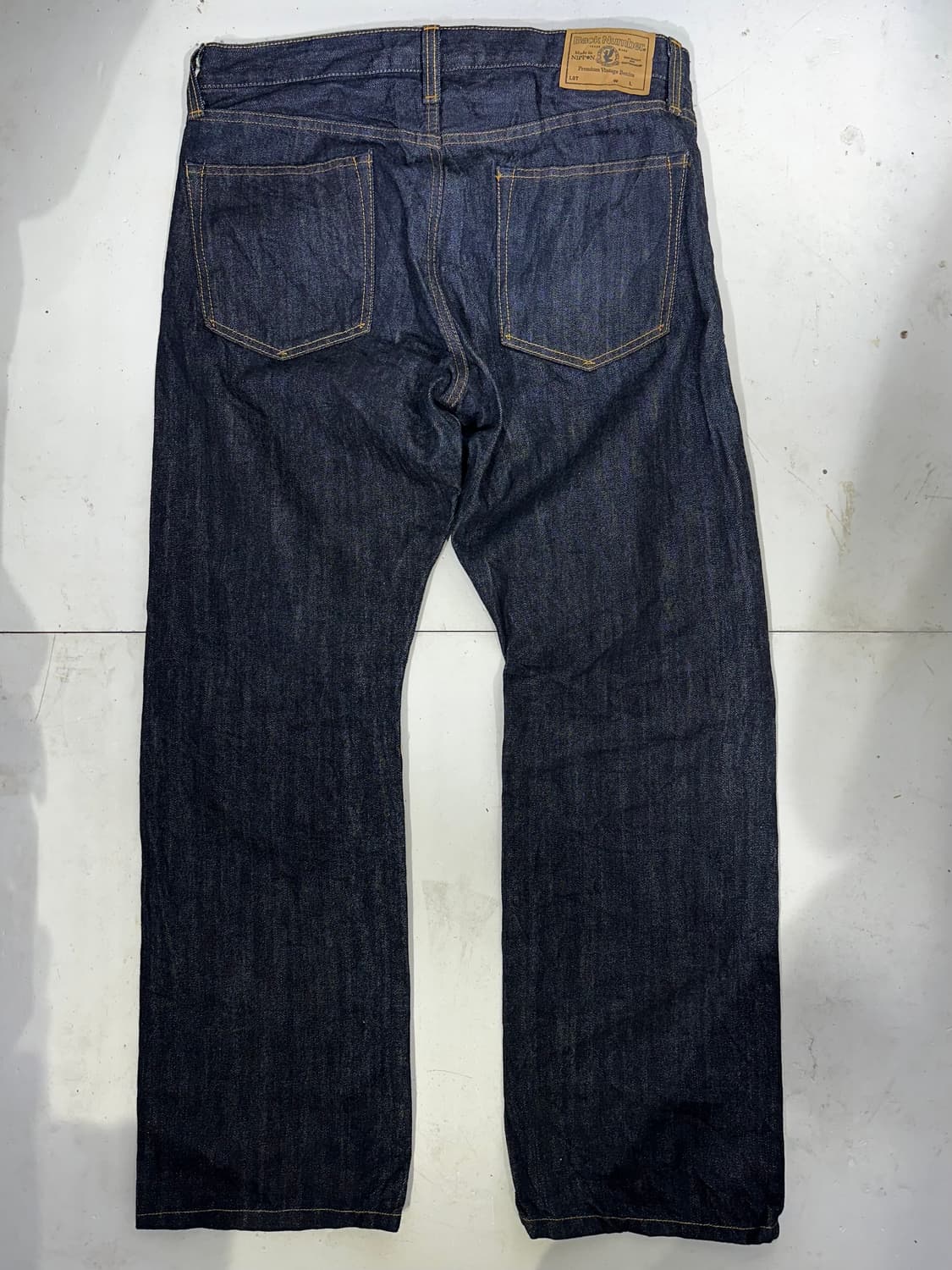 일본 빈티지 진청 백 넘버 니폰 생산 셀비지 데님 팬츠 청바지 상품이미지5