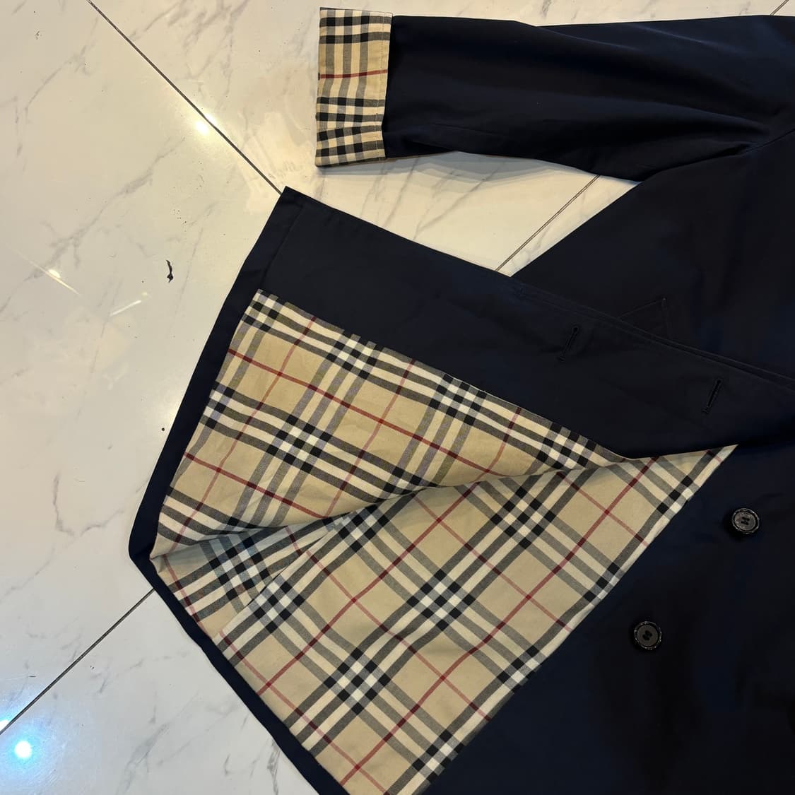 [상태 최상]Burberry 버버리 노바체크 싱글코트 상품이미지3