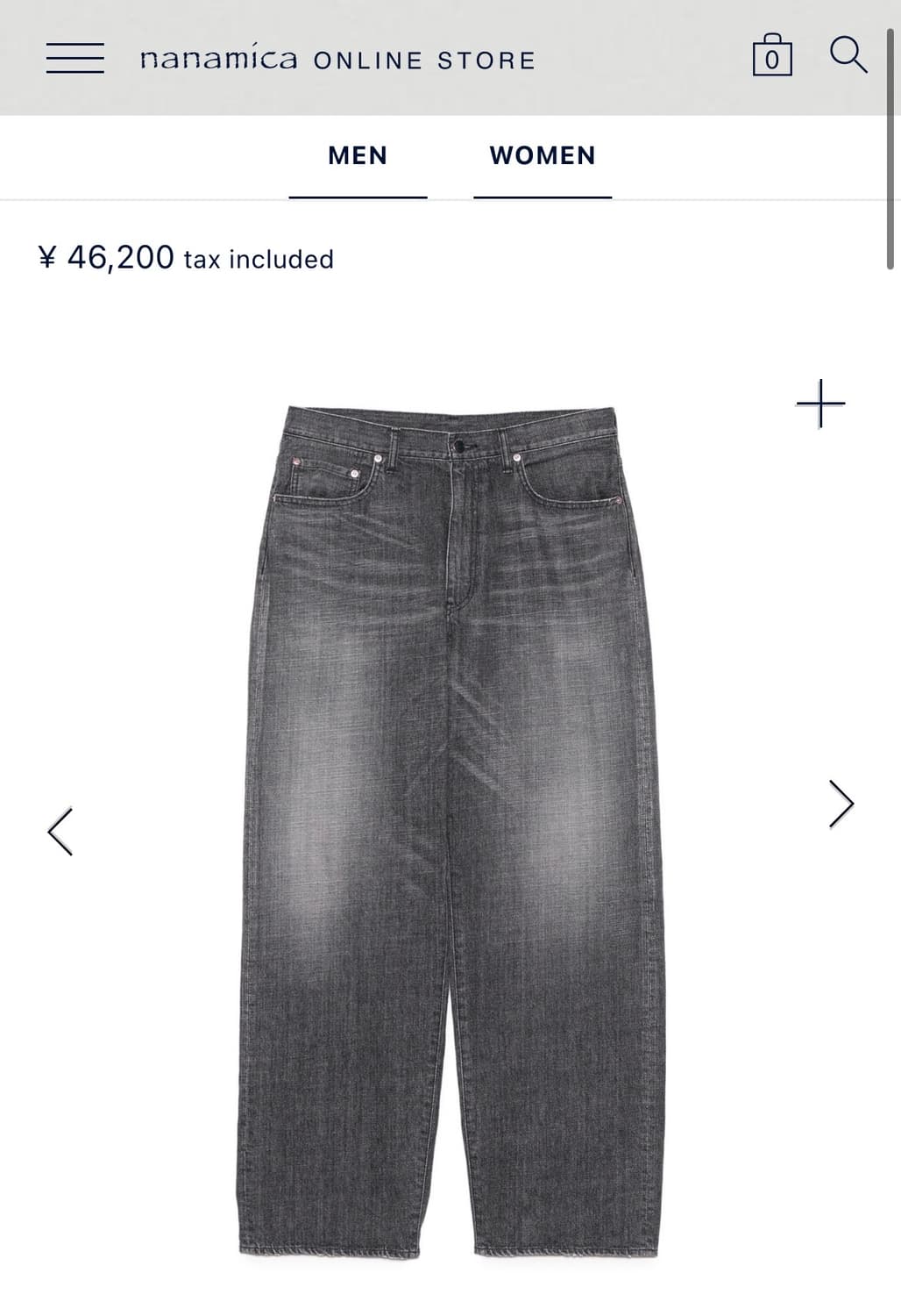 나나미카 셀비지 데님 32 빈티지 블랙 상품이미지1