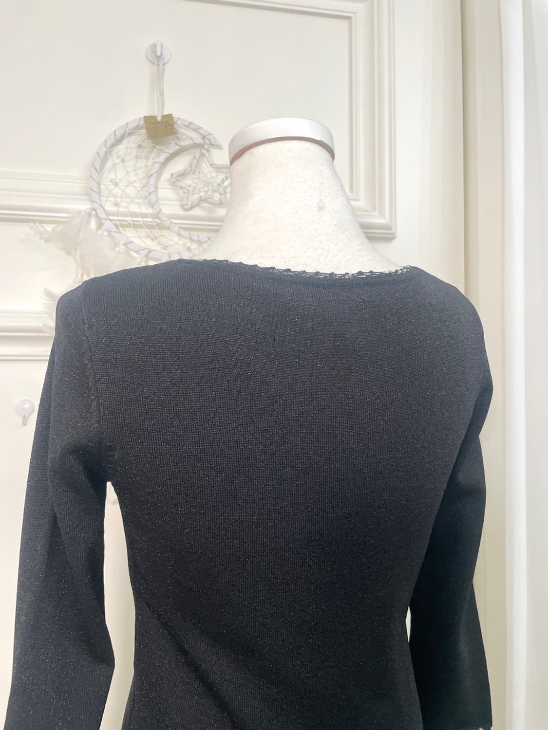 black crystal button glitter slim cardig 상품이미지6