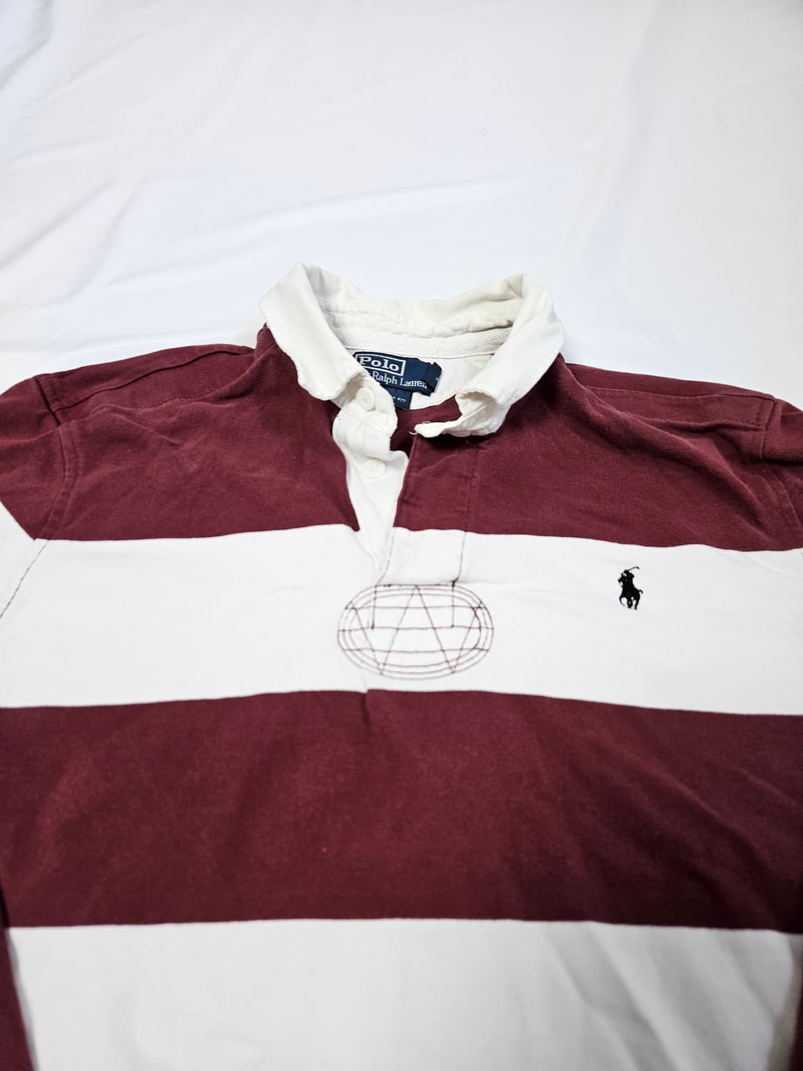 00s 미국 빈티지 폴로랄프로렌 스트라이프 럭비티 커스텀핏 XL 상품이미지2