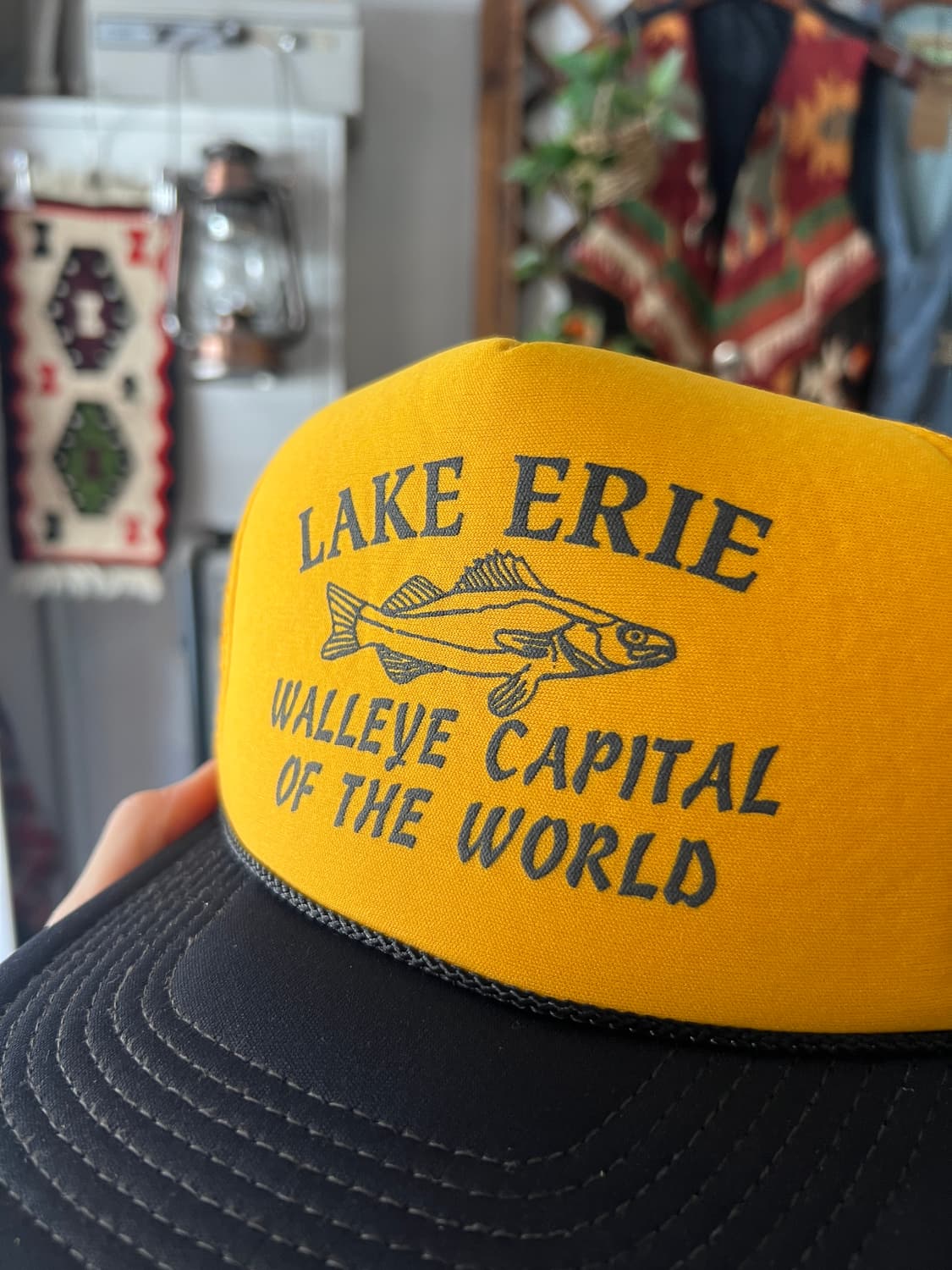 90's USA 빈티지 LAKE ERIE 피싱 트러커 캡 상품이미지2