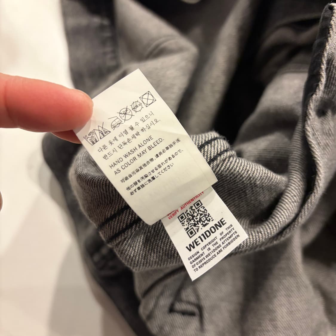 [S] 웰던 We11done 오버사이즈 블랙 데님 청자켓 C425 상품이미지7