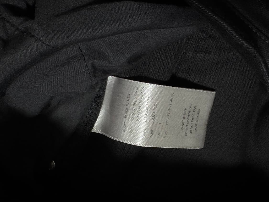 언더마이카 블랙맘바 레드 스티치 코팅진 1사이즈 상품이미지3