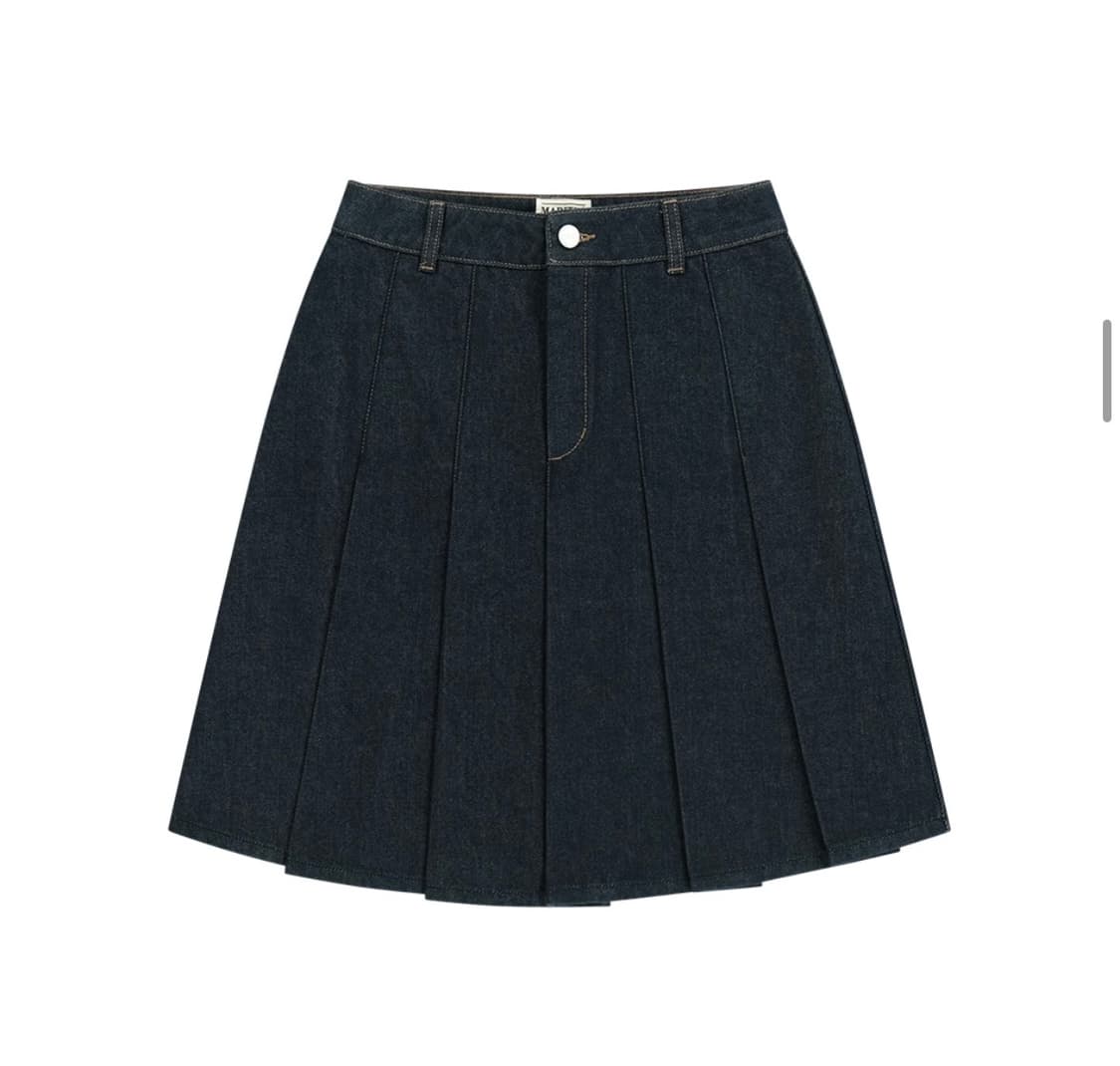 마리떼 프랑소와 저버 데님 플리츠 미디 스커트 s 상품이미지1