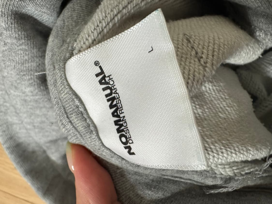 노메뉴얼 후드티 그레이색상 L사이즈 상품이미지5