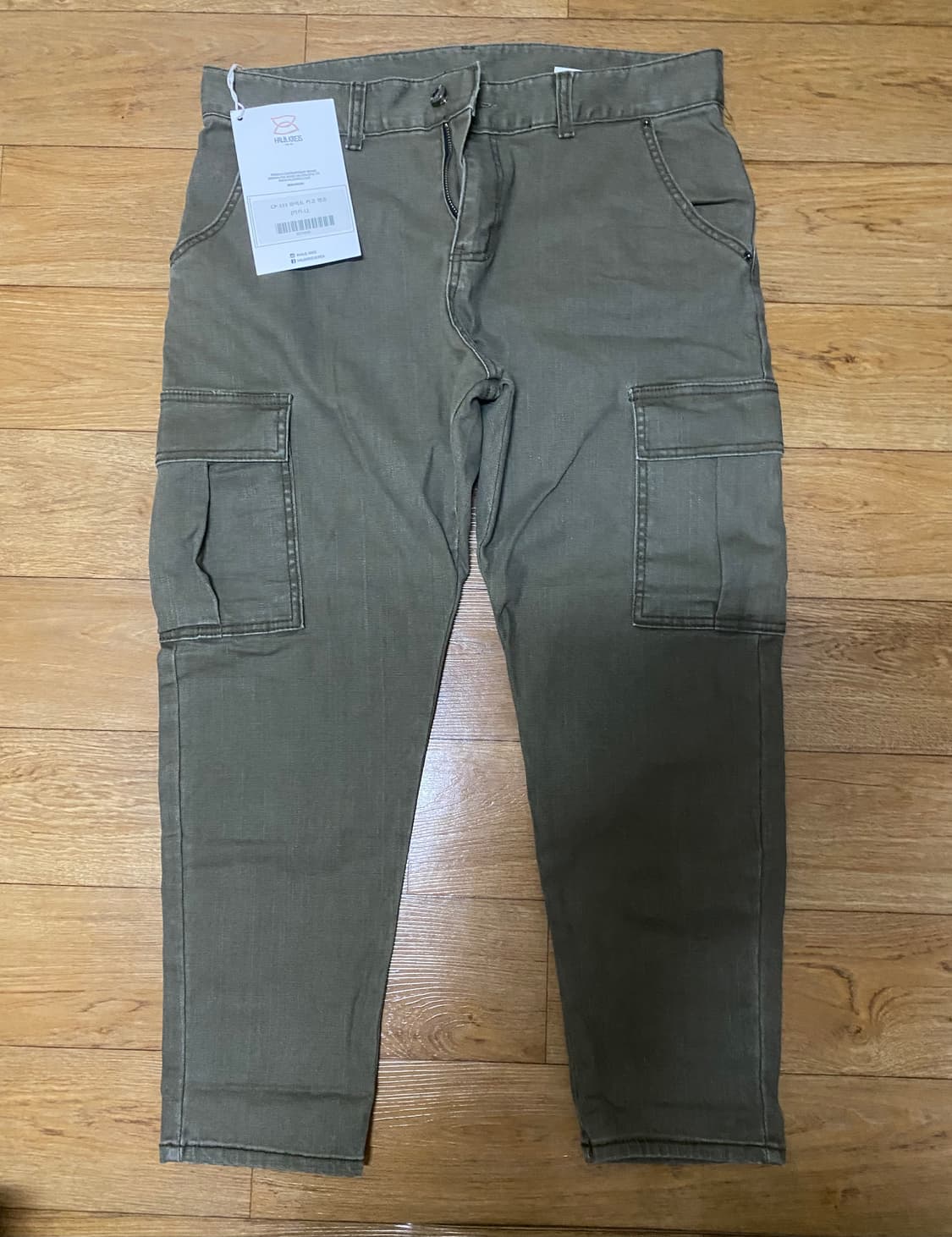 보세 와이드 카고팬츠 카키 상품이미지1