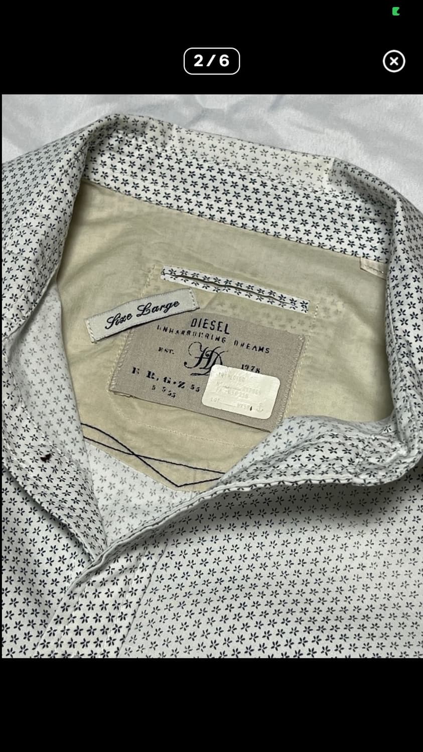 디젤 도트 스팟워싱 디테일 긴팔 셔츠 상품이미지2