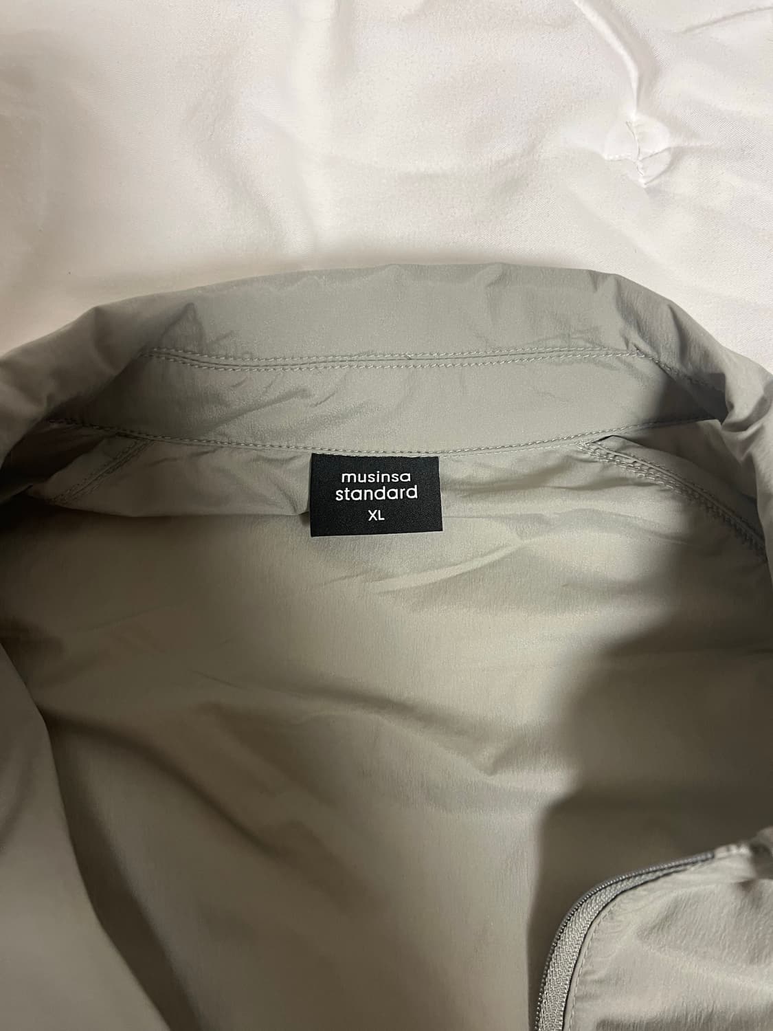 무탠다드 시어소재 블루종 그레이 XL 상품이미지3