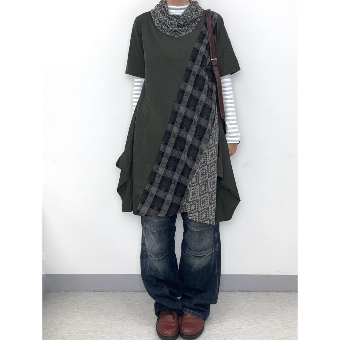 빈티지 그레이 스트라이프 롱슬리브 이너 상품이미지3