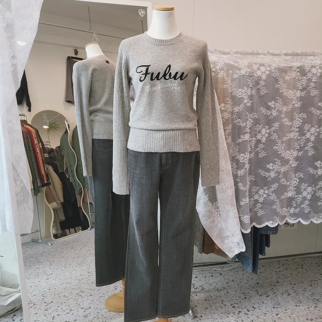 Fubu 그레이 골지 울니트 상품이미지7