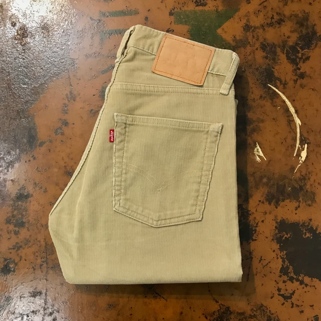 Japan 리바이스 505 베이지 코듀로이 팬츠 허리 27 28 사이즈  상품이미지1