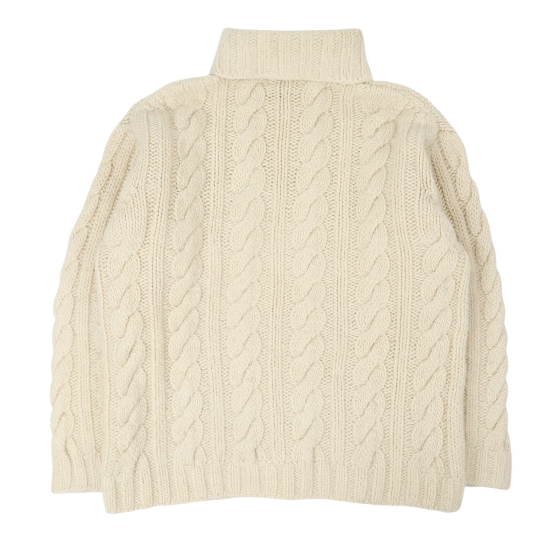 2000s 폴로진스 헤비웨이트 아이보리 케이블 터틀넥 스웨터 니트 상품이미지5