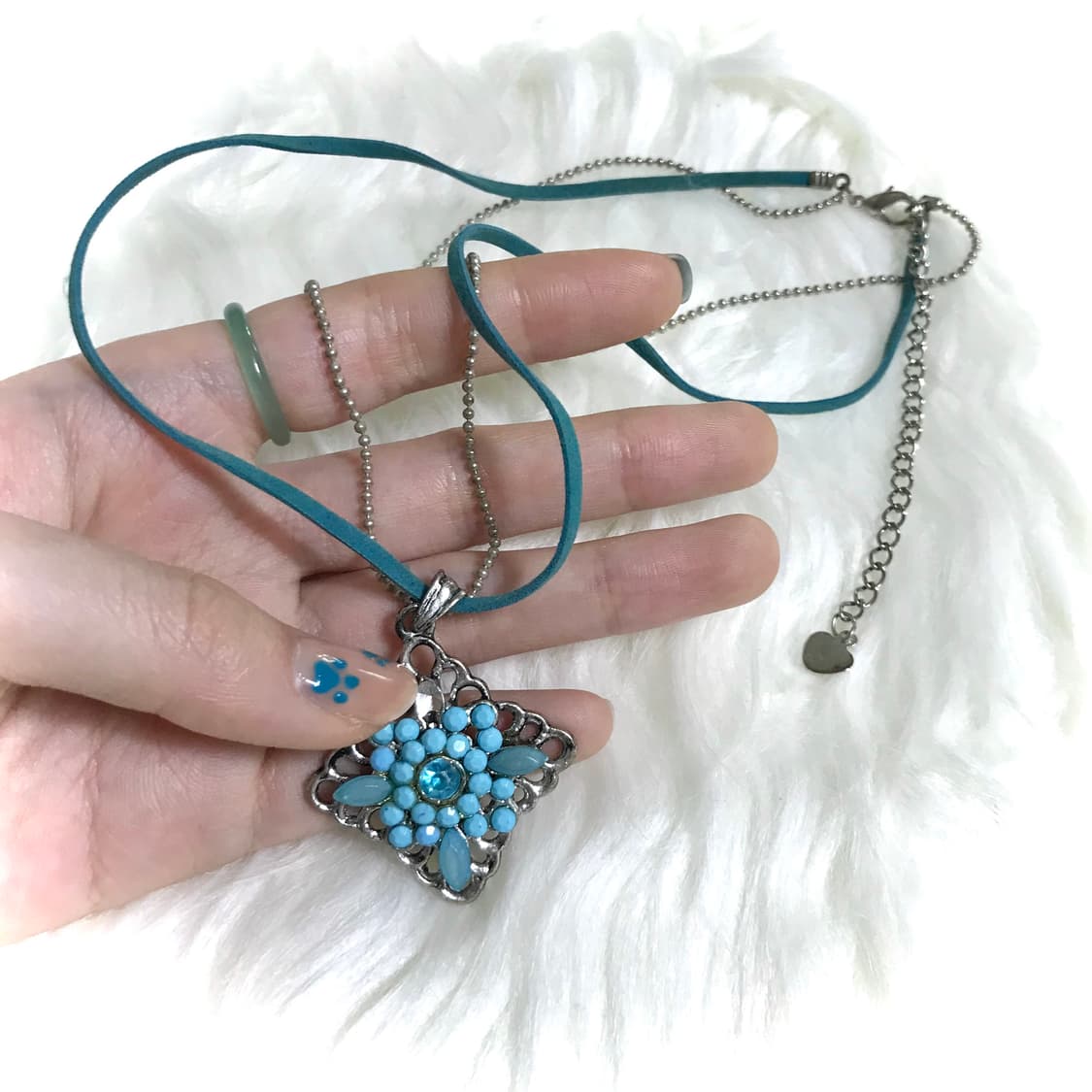 빈티지 민트 갸루 오리엔탈 보헤미안 모리걸 목걸이 상품이미지3