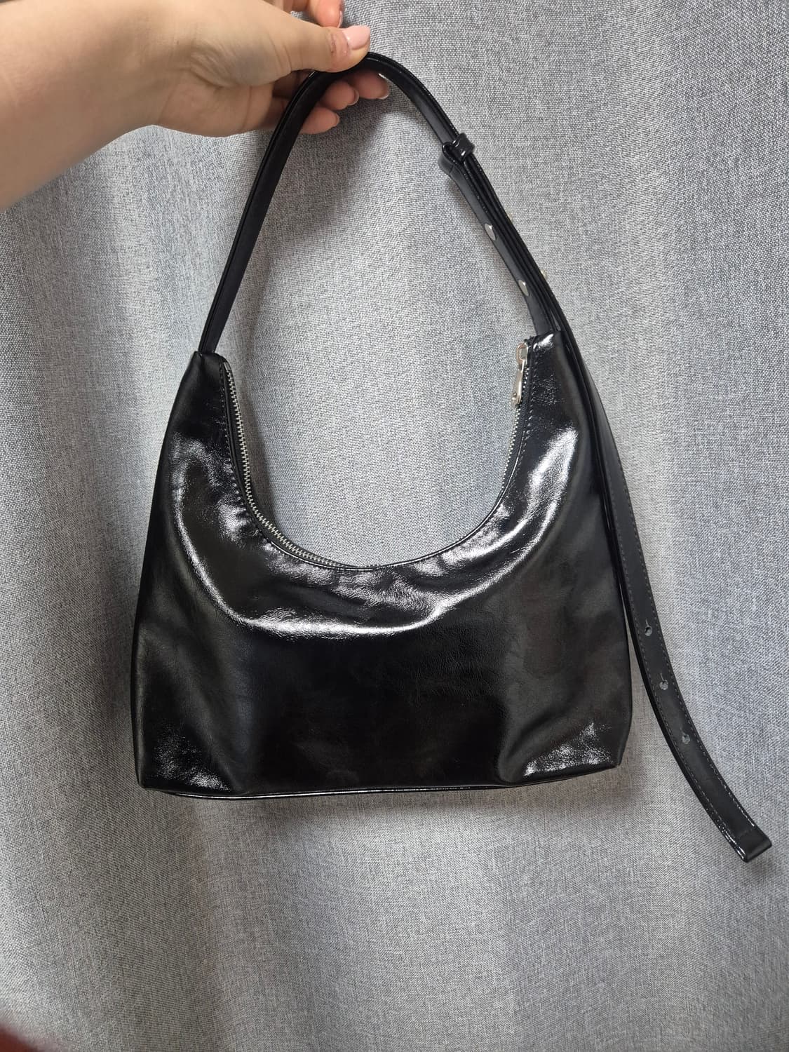 🖤ECRIT 유광 블랙 숄더백/크로스 투웨이백 상품이미지5