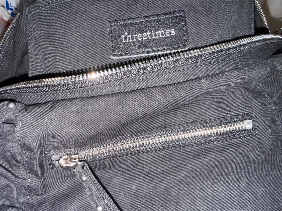 쓰리타임즈 테이프백 블랙 상품이미지3