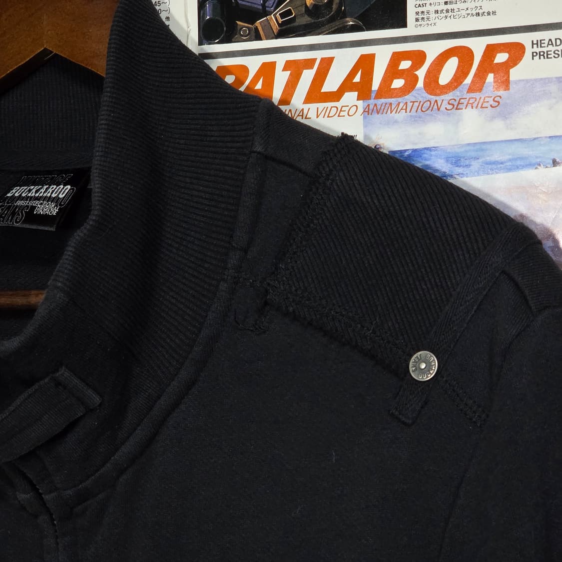 버커루 Y2K 펑크 자수 블랙 코튼 집업 상품이미지4