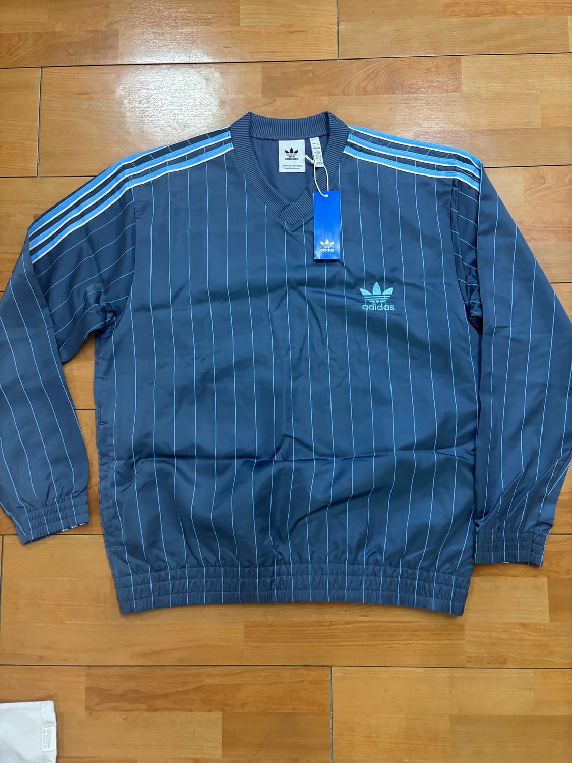 아디다스 오리지널스 핀 스트라이프 윈드브레이커 블루 L 상품이미지1