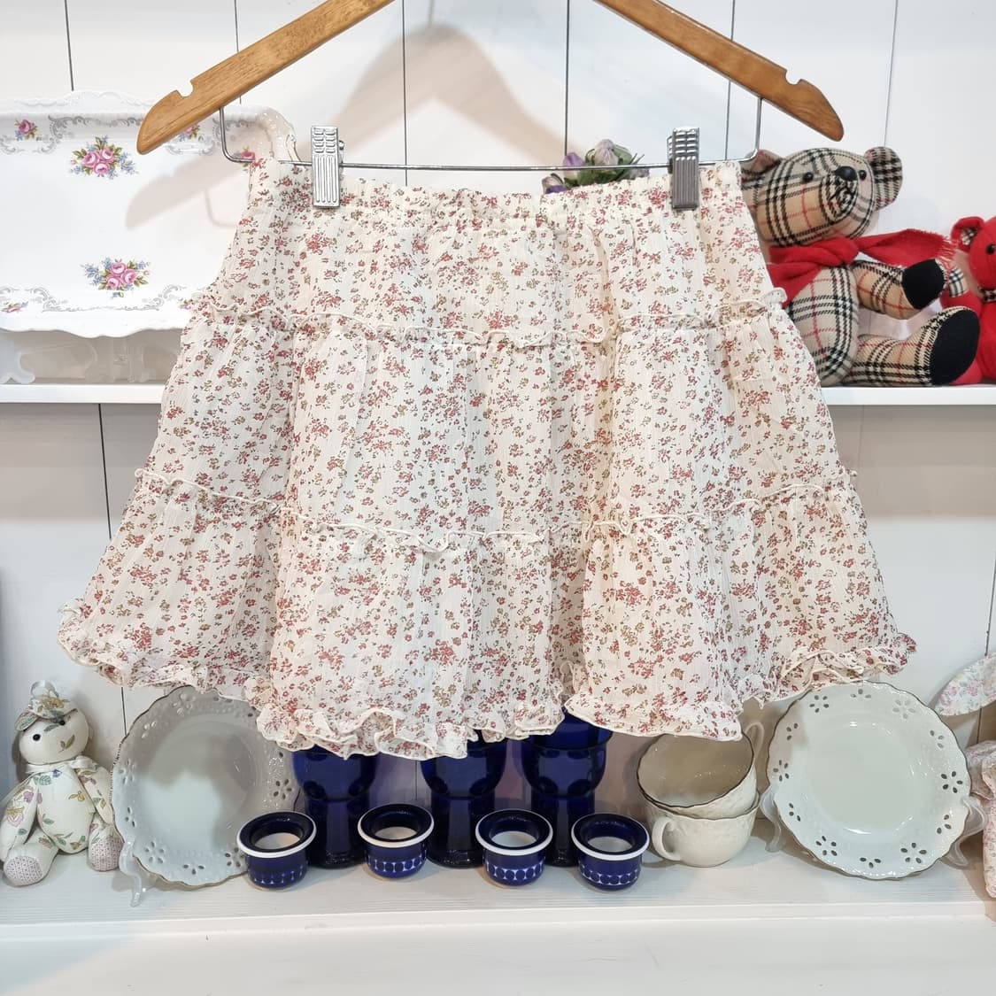 플라워 캉캉 미니 스커트 상품이미지1