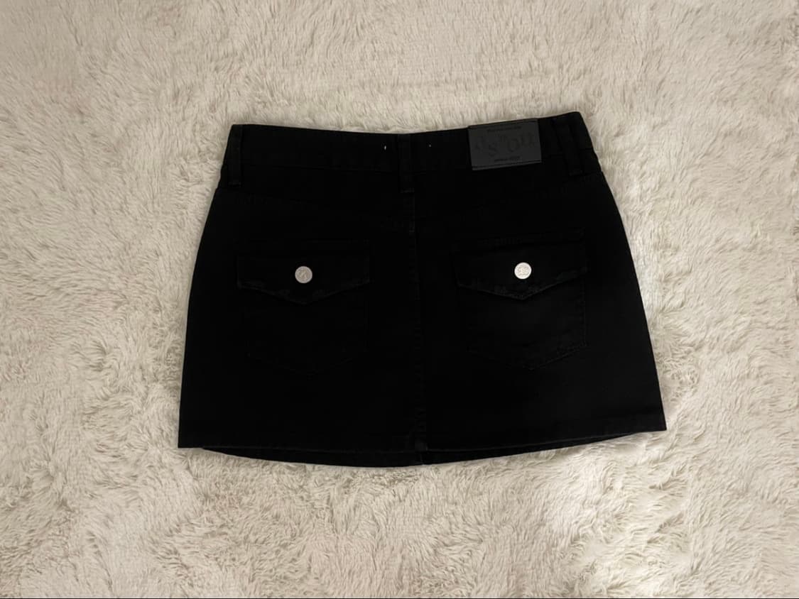 애즈온 블랙 로우 스커트 S 상품이미지2