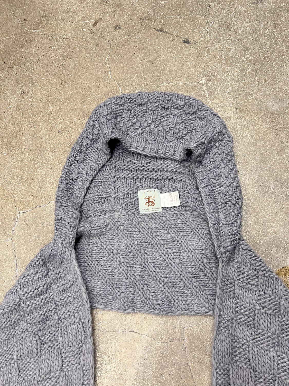 INTI 핸드메이드 울 니트 후디 스톨 상품이미지3