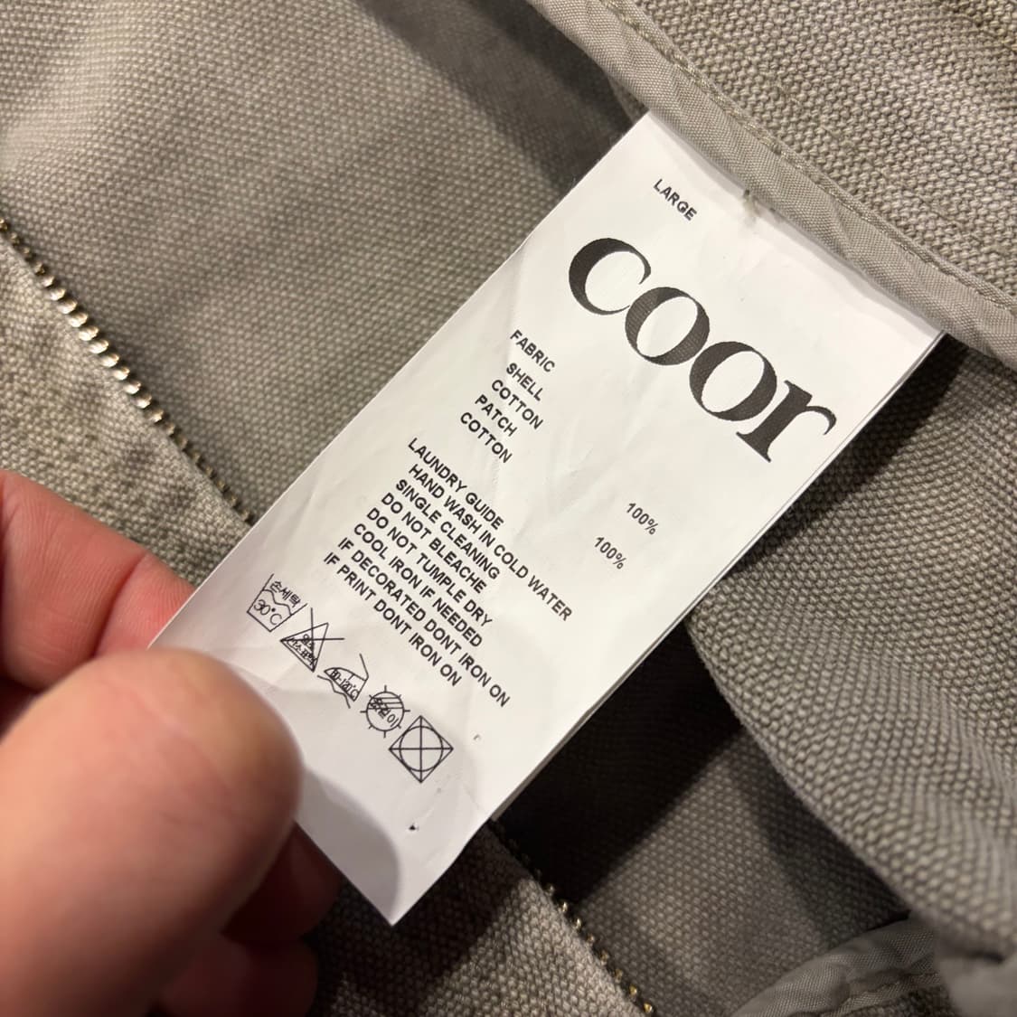 [L] 쿠어 오버다잉 패이티드 코듀로이 카라 데미지 워크 자켓 C395 상품이미지9