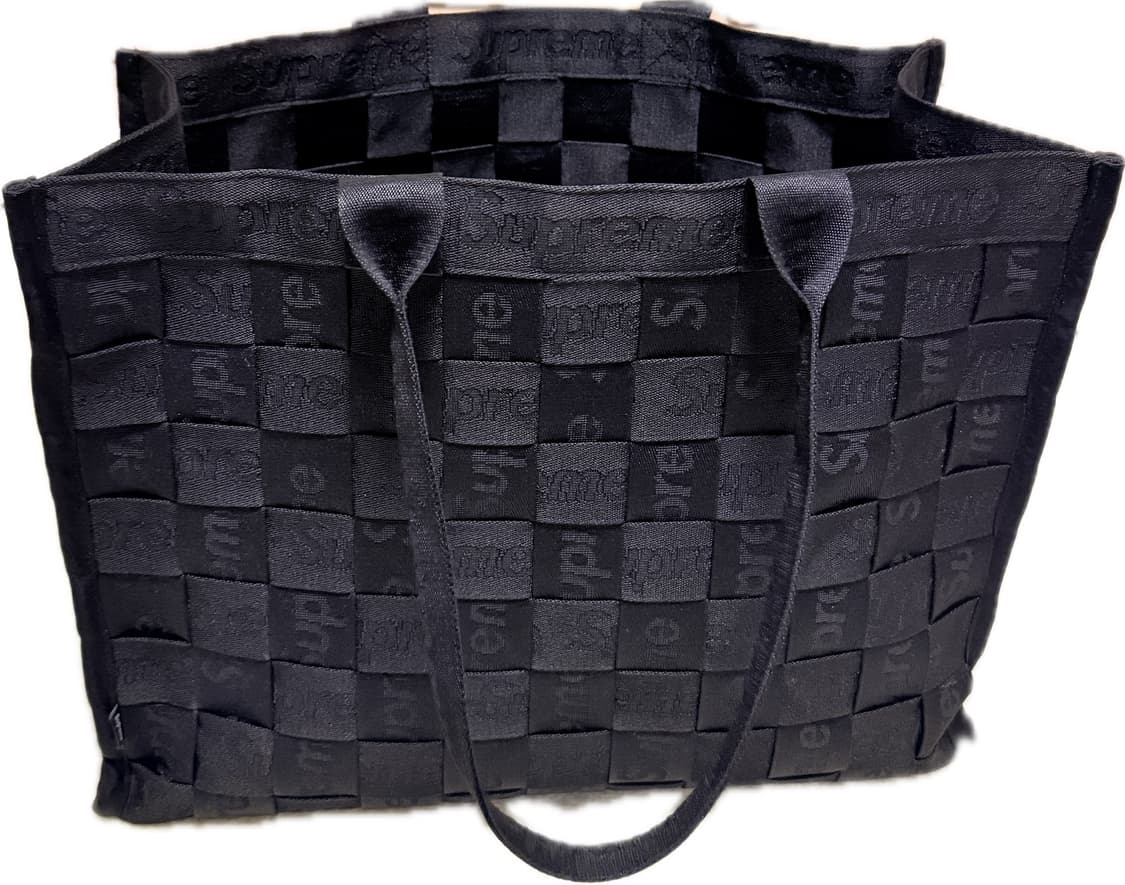 슈프림 우븐 토트백 블랙 24ss 상품이미지3