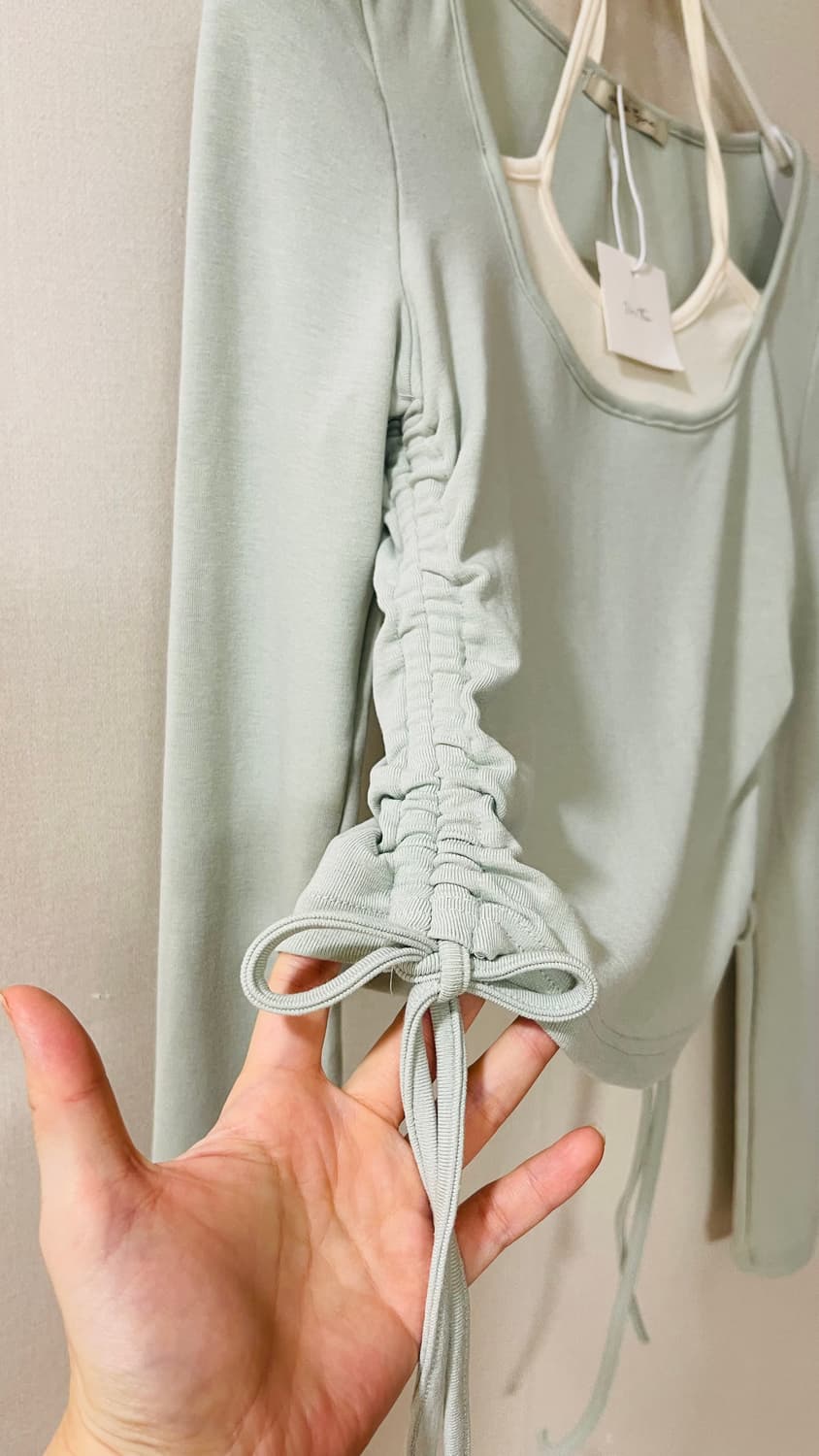 택달린새상품) 비비스타입 Vivi’s Type 여리여리 민트 셔링 레이어 상품이미지4