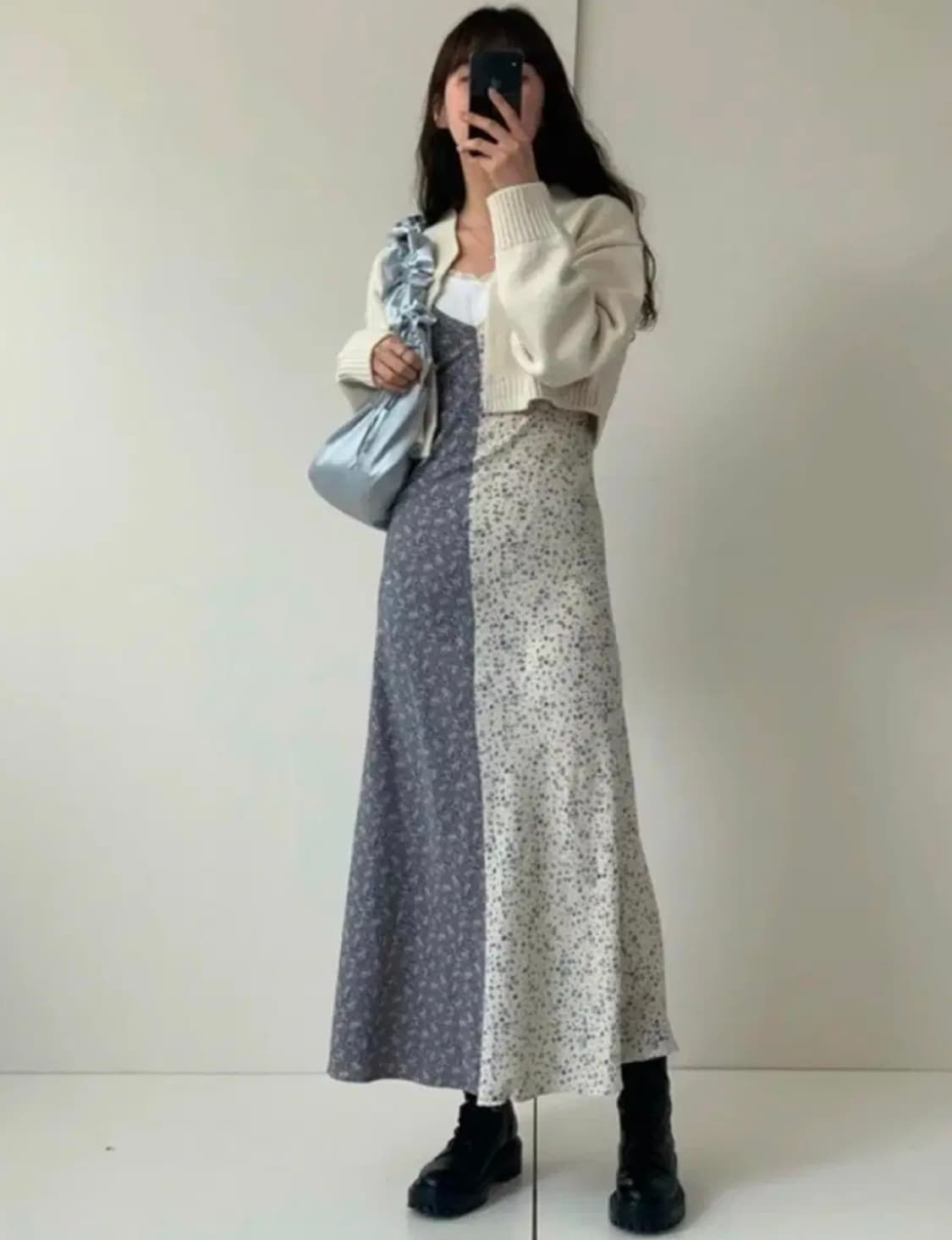 루루서울 하프앤믹스 밀크셰이크 롱 원피스 상품이미지3