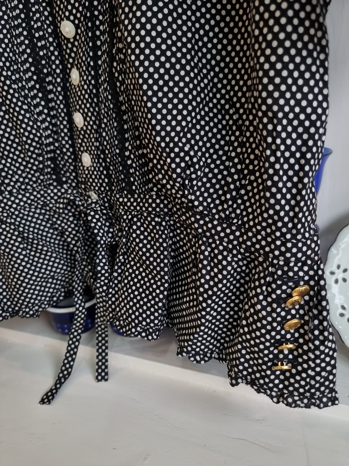 핑크하우스 PINK HOUSE 도트 프릴 블라우스 상품이미지4