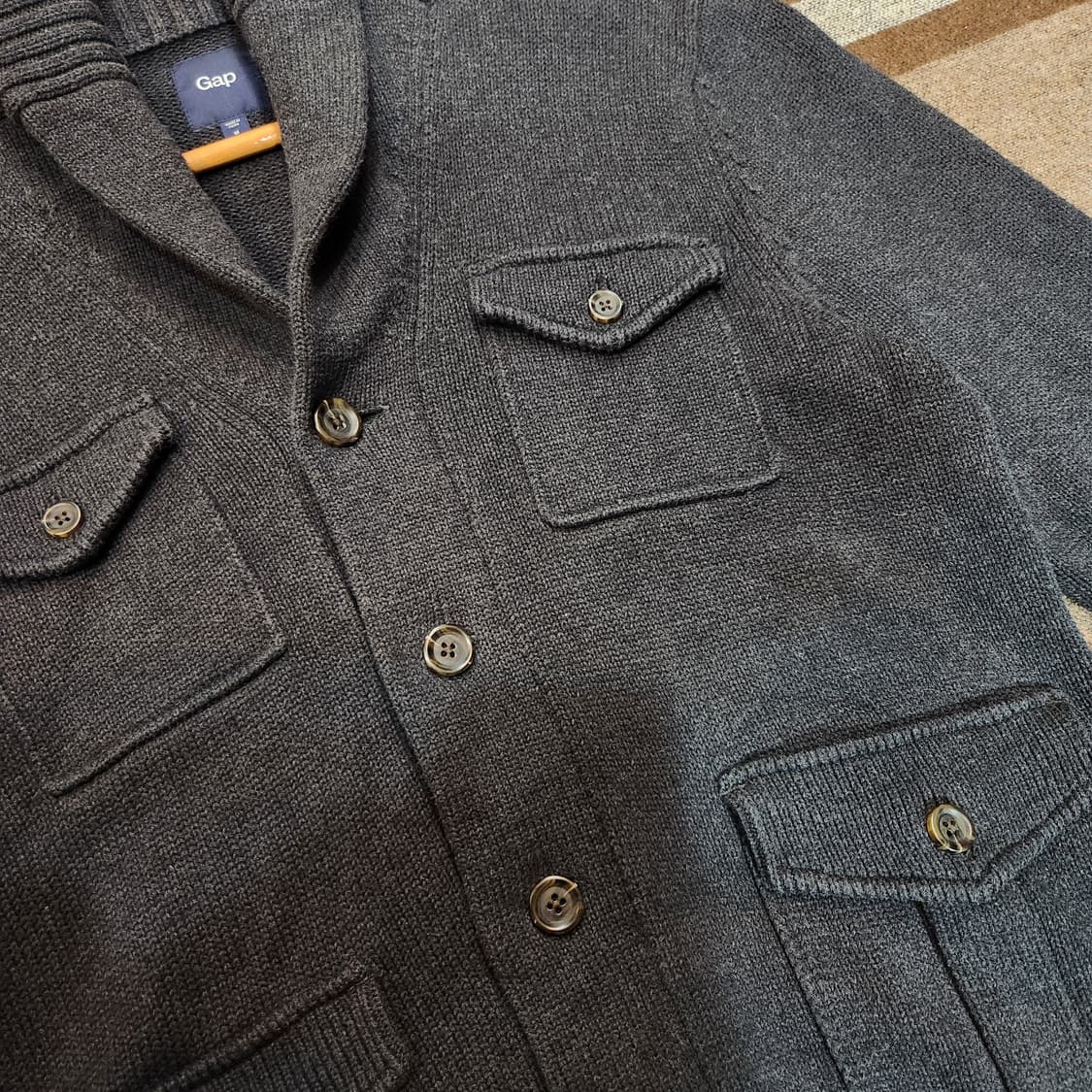 Gap 갭 유틸리티 헤비 니트 피셔맨 가디건 M 100 상품이미지3