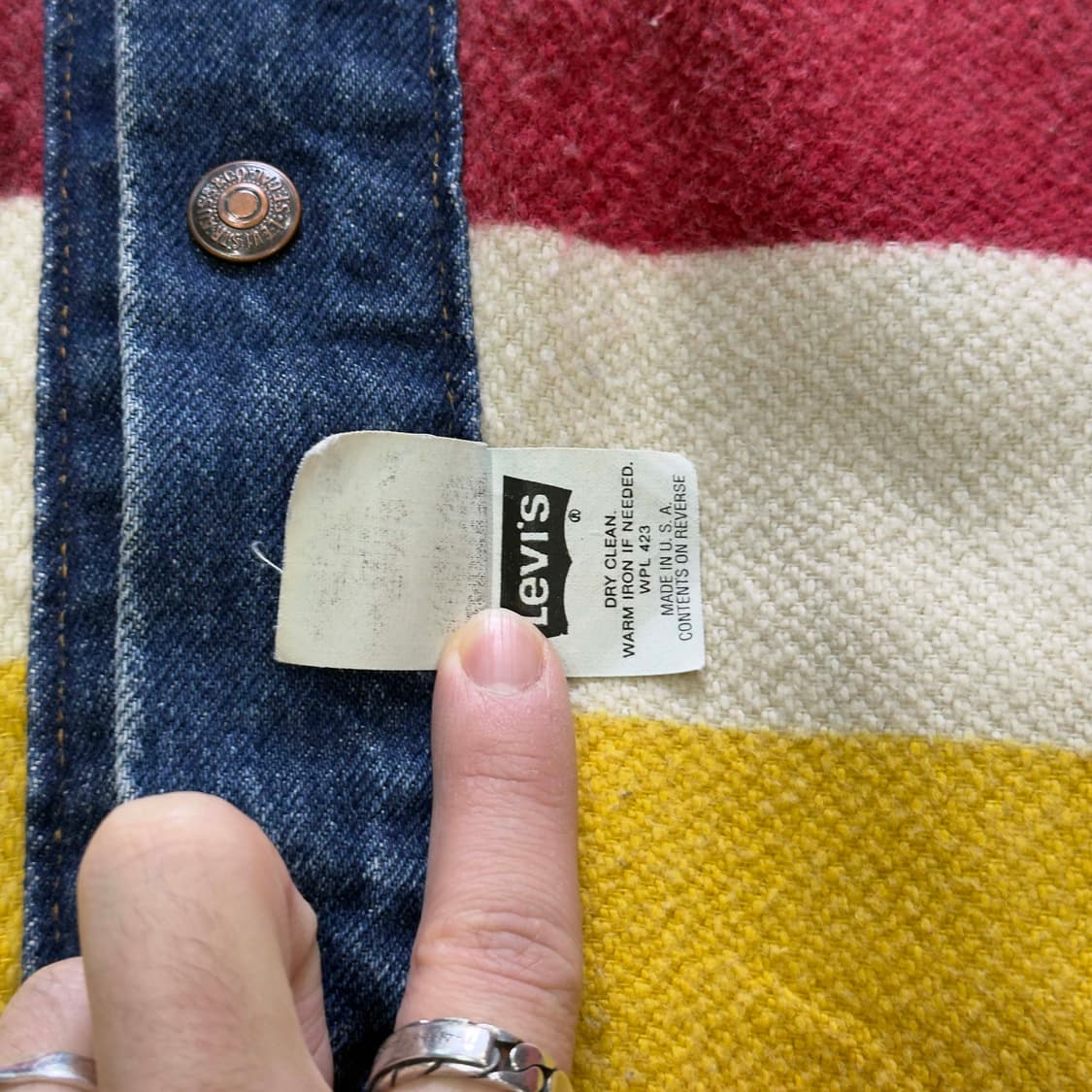 90s 리바이스 허드슨 베이 데님 재킷 USA 상품이미지5