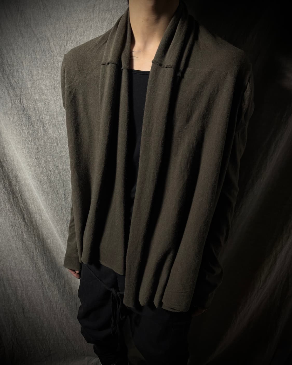 DIRAIN Drape Asymmetric Cardigan  상품이미지1